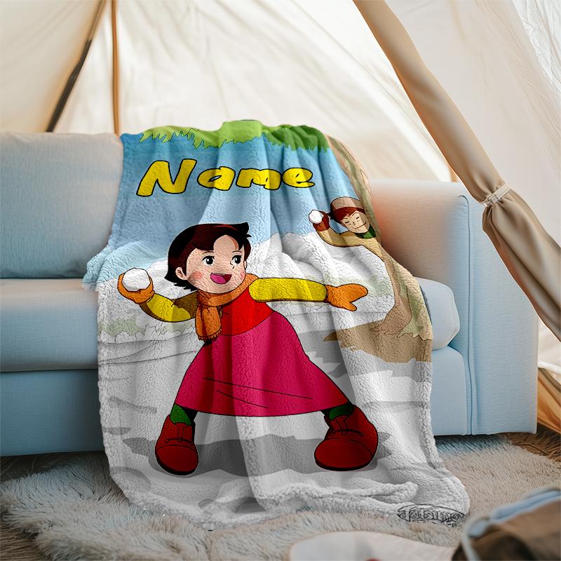 Personalized Custom Name Blanket - Heidi Print Design,Blanket for Sofa,Bed,Travel,Camping - Soft and Warm, Great Gift