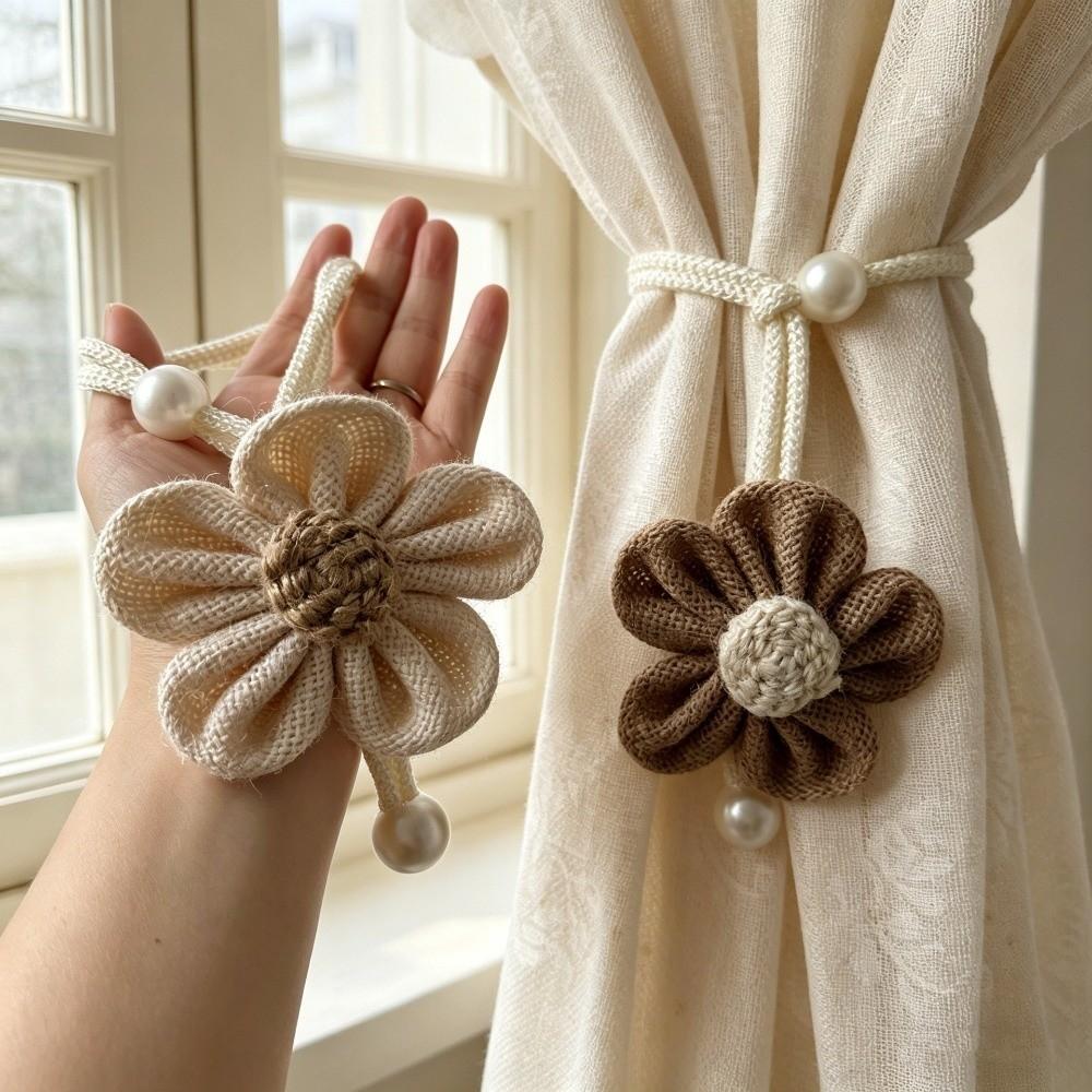 2PCS Adjustable Curtain Tie Strap Creative Curtain Buckle Gauze Curtain Binding Rope  Home Decor
