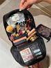 Chic Bow Makeup Bag with Compartments for Skincare & Toiletries, Large Capacity