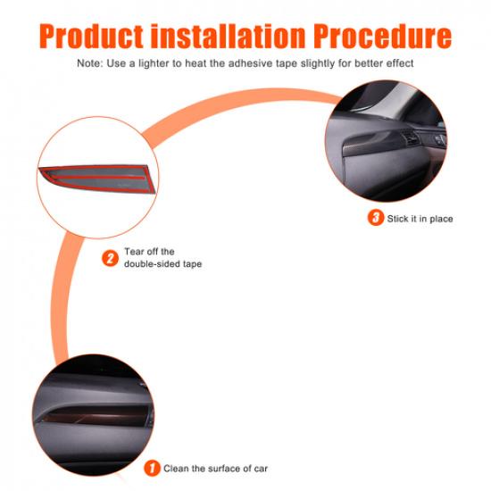 Carbon Fiber Console Co-Pilot Dash Strip Trim For BMW X3 F25 X4 F26 2011-2017 US