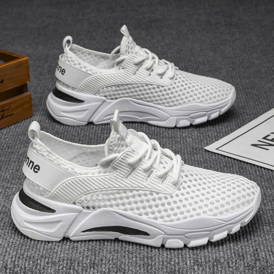 

Мужская повседневная обувь Летняя дышащая сетка Мужская обувь Легкие кроссовки для бега Мягкие кроссовки для бега трусцой Теннис Спортивная обувь Размер 39-44 39 белый