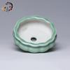 Zisha Succulent Flower Pot Ceramic Incense Burner – Glazed, Creative Desktop Bonsai Planter, Handmade, for Office Decor.
