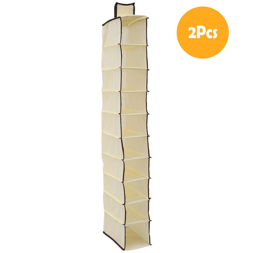 Hanging Shoe Organizer 10-Shelf Hanging Closet Organizers Storage Shoes Organizer Shelves Hanging Shoe Rack Holder for Bedroom