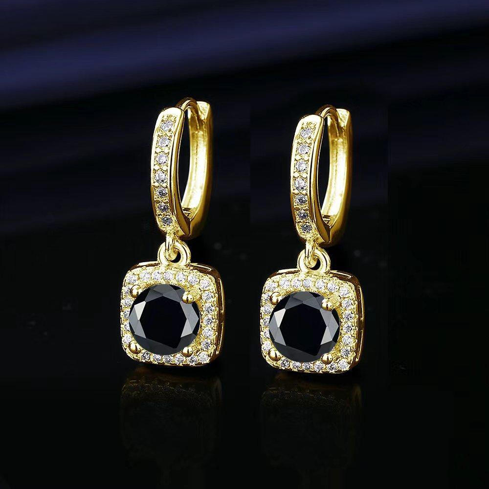 

Стильні Популярні Сумка Принцеси Сережки з Цирконами для Жінок з Каменем Один Карат