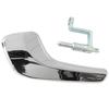 Opel Corsa D 06-14 Left Inner Door Handle CHROME + Inner Door Handle Pin 2 Pcs. SET
