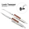 Jewelry Soldering Tweezers Straight Curved Tip Selflock Welding Tweezer Cross Locking Jewelry Making Tool Equipment for Jeweler