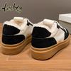 Fashion Mixed Colors Retro Wool Warm Sports Casual Breathable Platform Sneakers Korean Style Wear-resistant 20242 Fashion Spring Autumn