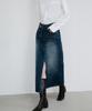 Rie Asymmetric Detail Denim Skirt