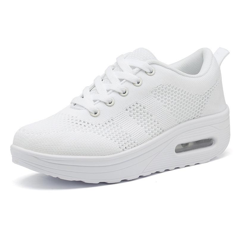 Premium Quality New Women Wedge Sneakers With Breathable Mesh For All-day Comfort