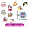 500PCS Creative Cartoon Cat Small Pattern Graffiti Decoration Roll Stickers Laptop Envelope Sealing Stickers Waterproof Stickers