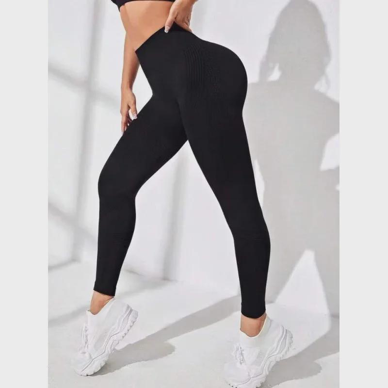 2025 High Waist Solid Color Hip-Lifting Yoga Pants for Women