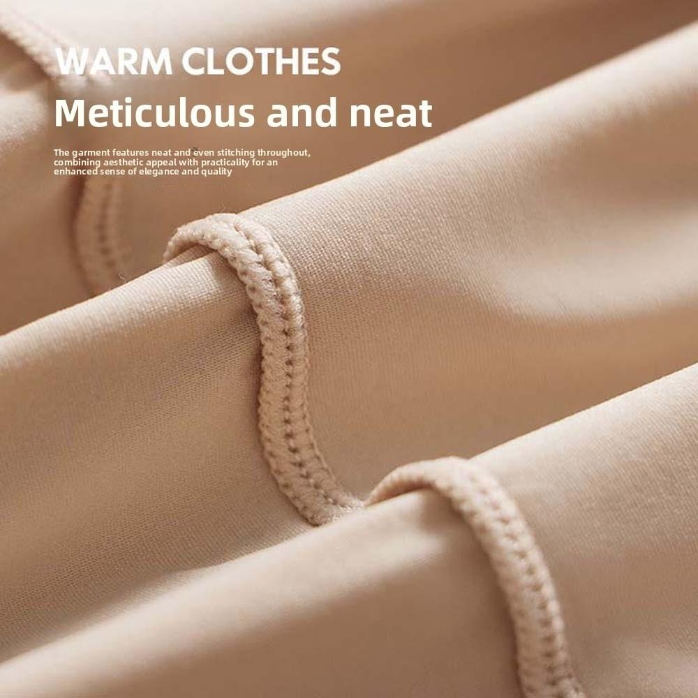 Tops and Pants Set Thermal Underwear Round Neck Warmth Long Pants Women Thermal Clothes  Undershirt