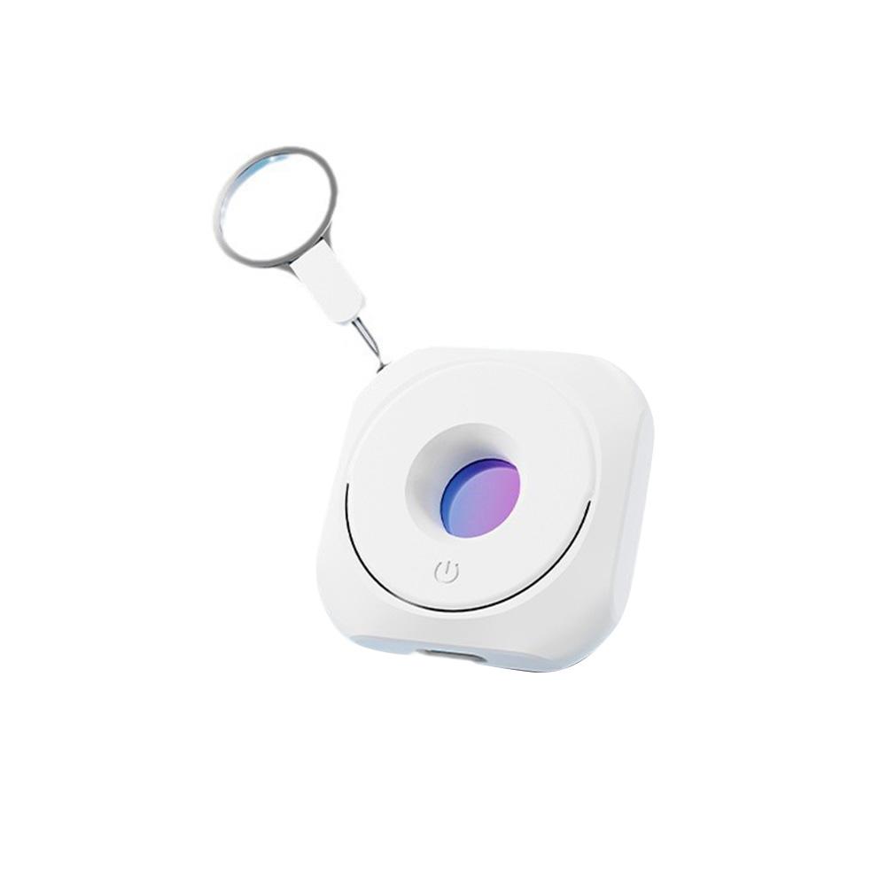 

Антивідвертий детектор камери Портативний захист безпеки для роздягальні готелю Громадська ванна кімната Пінхол Прихований гаджет виявлення лінз білий