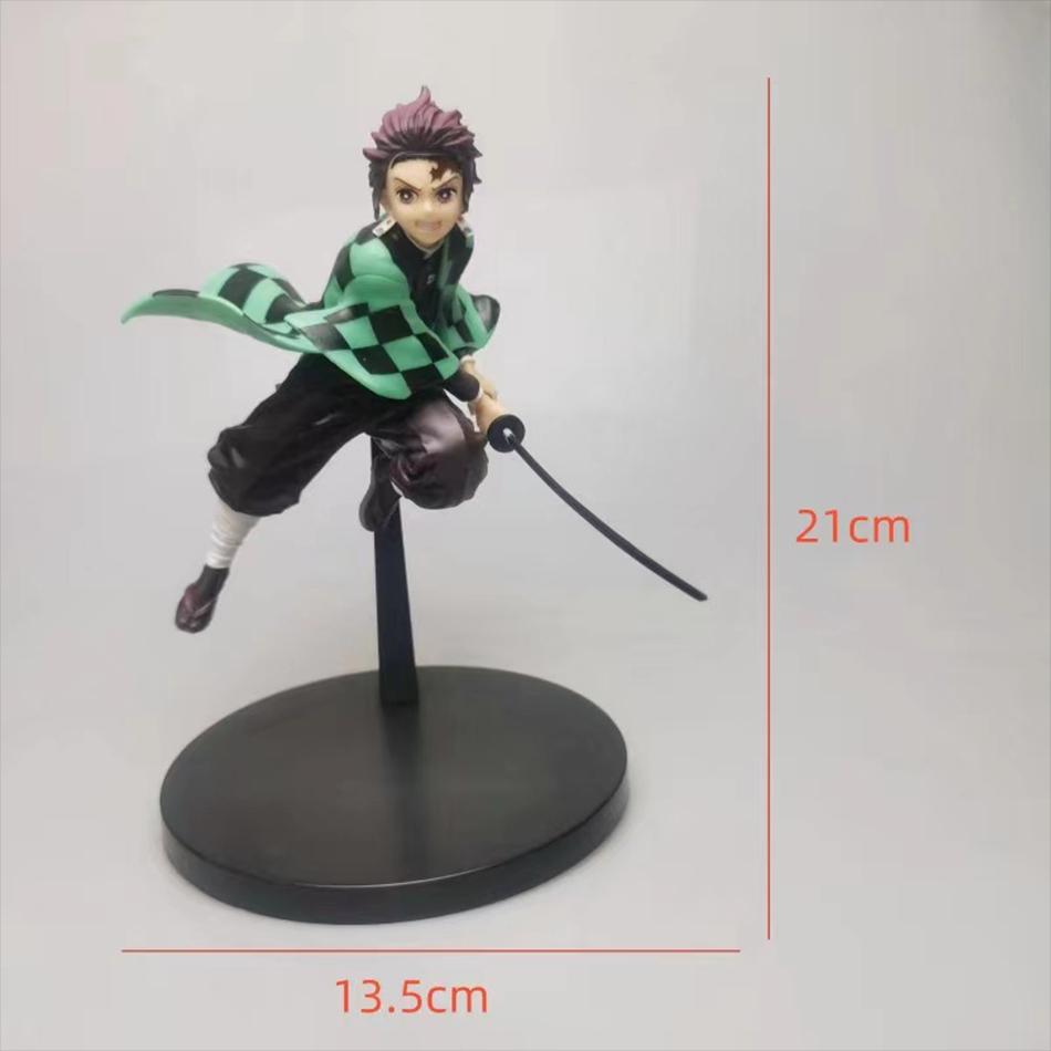 La figurine d'action Demon Slayer Kimetsu no Yaiba Kamado Tanjirou version Combat Agatsuma Zenitsu Nezuko Modèle Guerrier Jouets