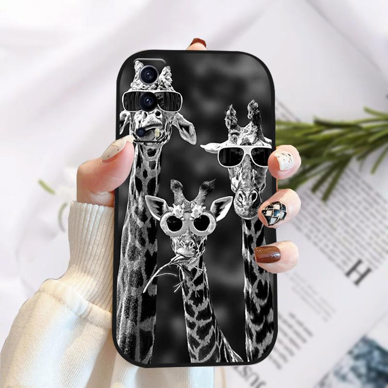 For Vivo Y72 Y52 5G Case Cover Stylish Painted Silicone Soft TPU Phone Protective Shell For Vivo Y 72 52 5G Shockproof Bumper