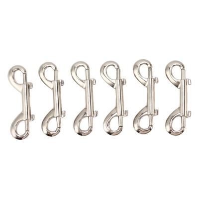 6PCS Double Ended Hook Heavy Duty Zinc Alloy Trigger Metal Clips for Dog Leash Key Chain Horse Tack