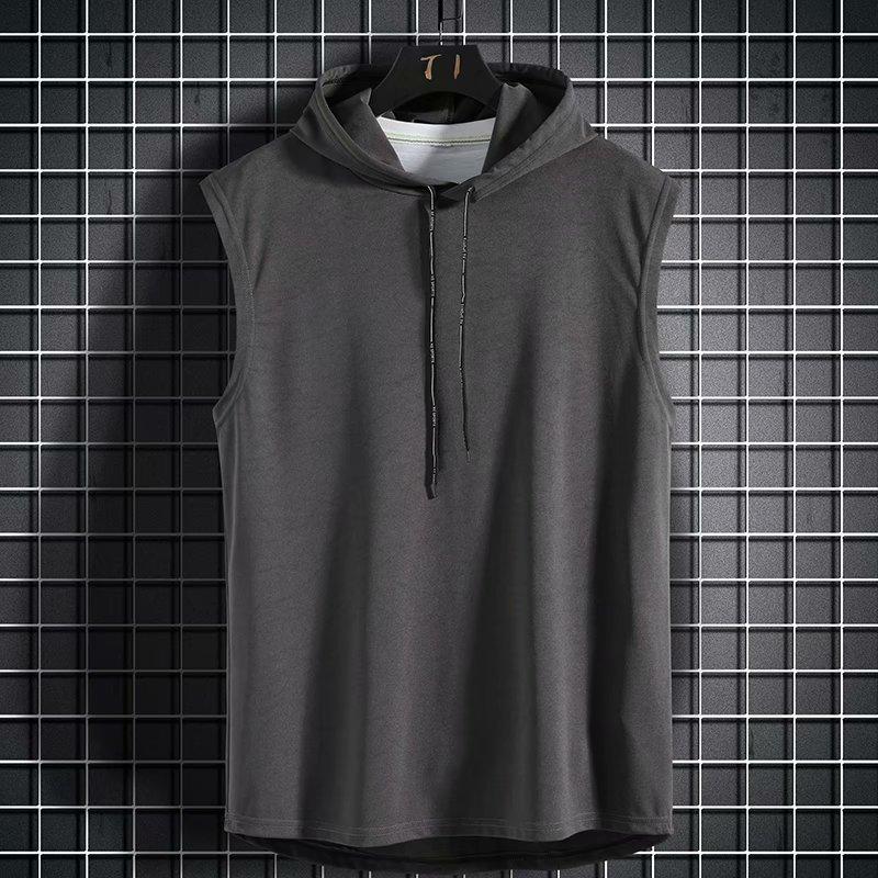 Men's Tank Tops Vest Sleeveless Tees for Male Hooded Man Vests Tops Hip Hop Men Tank Top T Shirt