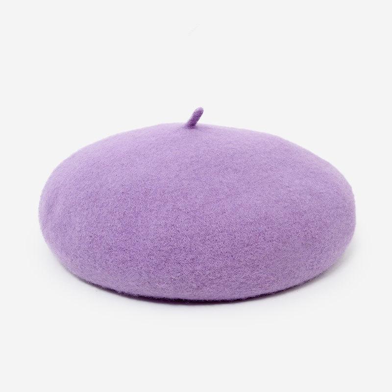 Wool Caps Felt Beret Women British Style Girls Beret Hat Lady Solid Color Winter Hats