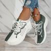 Butterfly Printed Breathable Sneakers for Women Lightweight Anti-Slip Woman's Sports Shoes  Fashion Lace-Up Tennis Shoes