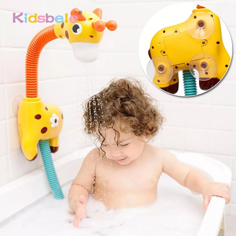 Bath Toys For Toddlers Giraffe Shower Water Pump Cute Sprinkler Bathtub Toy For Boys Girls Kids Gifts