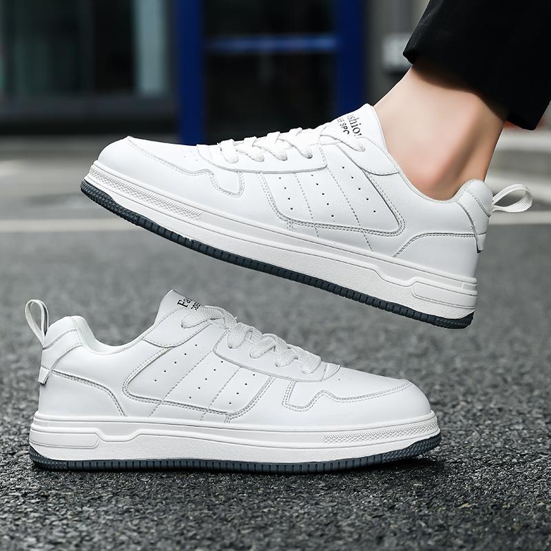 Leather Men Shoes Sneakers Trend Casual Leisure Male Footwear Vulcanized Shoe Durable Thick Sole Sports Shoes Student