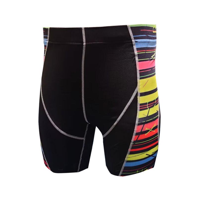 Pantaloni scurți de compresie pentru fitness cu uscare rapidă pentru bărbați - Respirabili, modelatori de corp, design în 5 puncte pentru alergare și înot