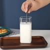 High Borosilicate Glass Explosion Proof Square Milk Juice Cup Household Transparent Large-capacity Water Cup Wine Glass Mugs
