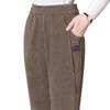 Women's High-Waist Elastic Corduroy Harem Pants - Thickened Velvet for Autumn/Winter