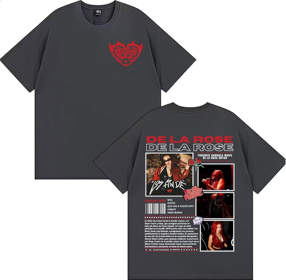 2025 Summer Singer Della Rose Album Tour Merch Tshirt Harajuku Mens Fashion Street Tshirt Casual Cotton Comfortable Tshirt