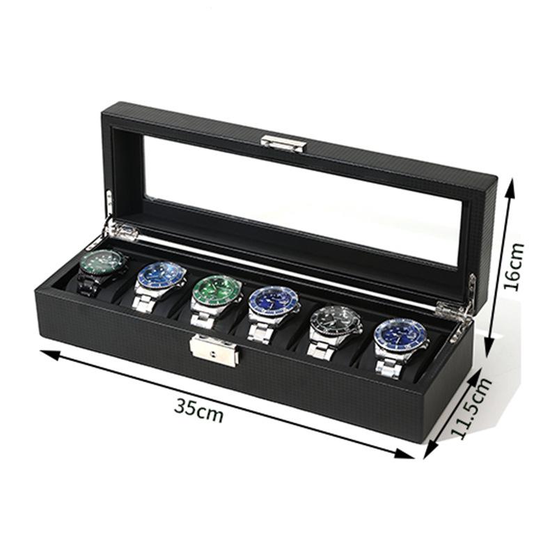 "Carbon Fiber Watch & Jewelry Box for Men and Women"