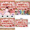 Pink Themed Strawberry Children Birthday Party Decoration Banner Background