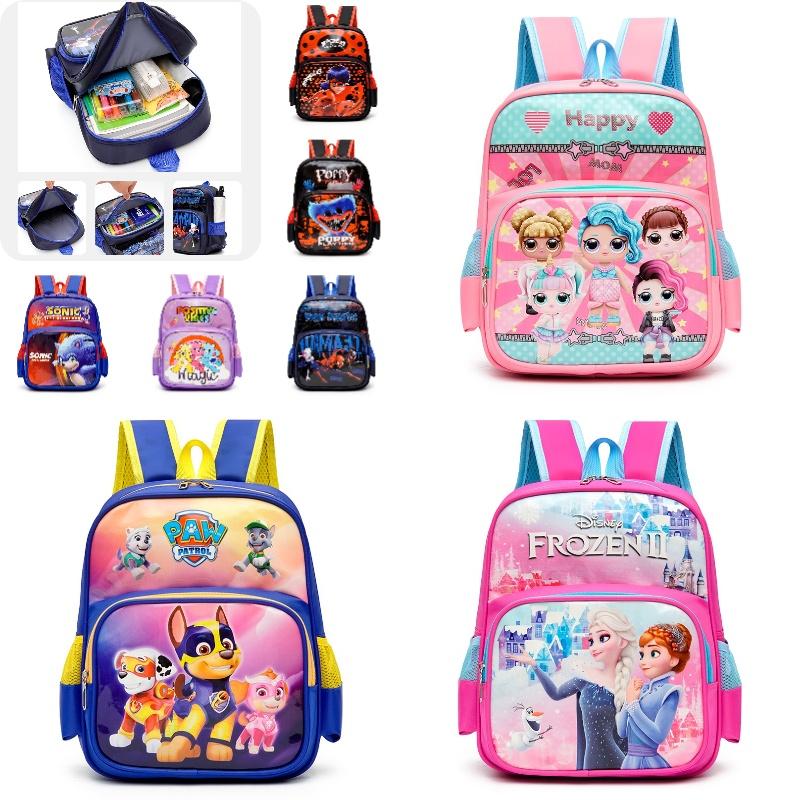 New Cartoon Kindergarten Backpack Waterproof And Durable Large Capacity Suitable For 3-8 Year Old Children Nylon Material 14-inch Size 20-35l Capacity