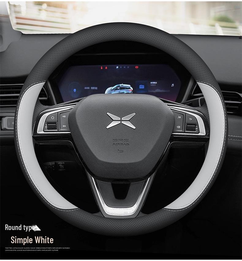 Genuine Leather Steering Wheel Cover for XPeng MONA M03, P7, G6, X9, G7
