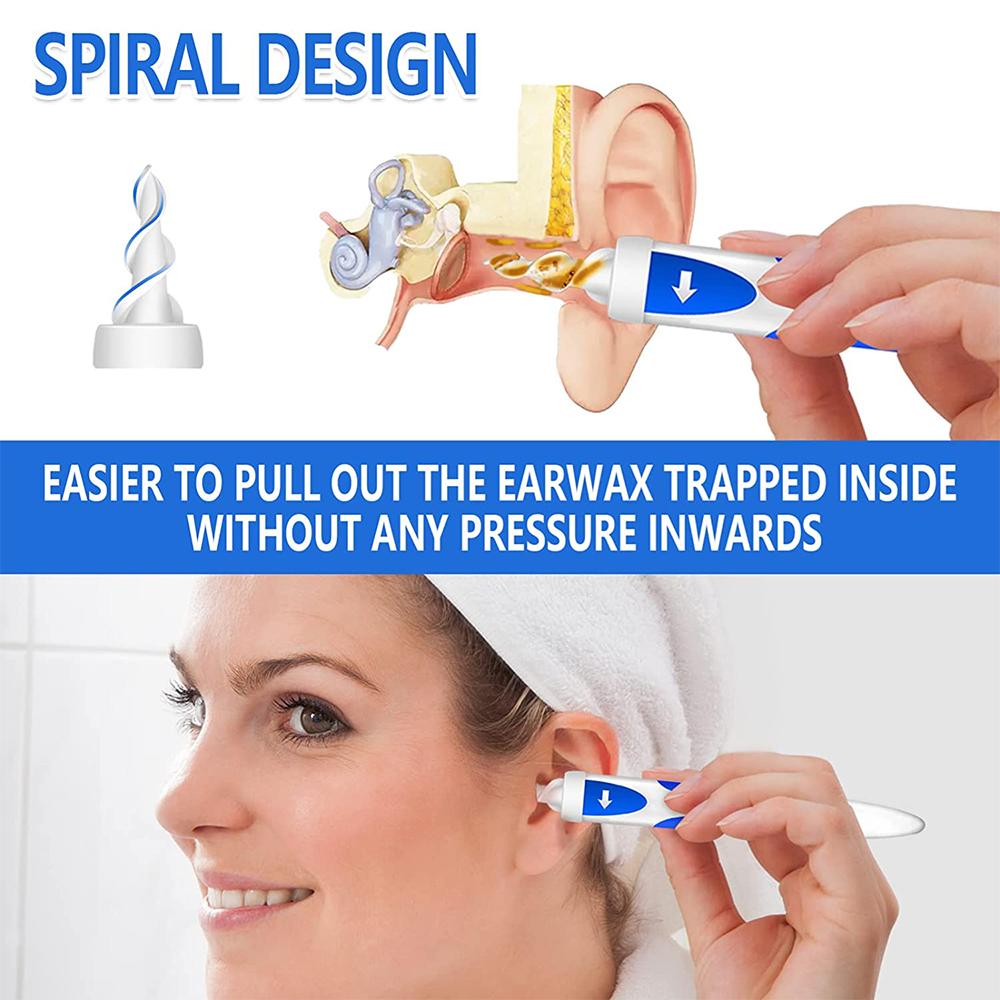 Ear Wax Removal Tool with 16 Soft Replacement Heads for Adults and Kids