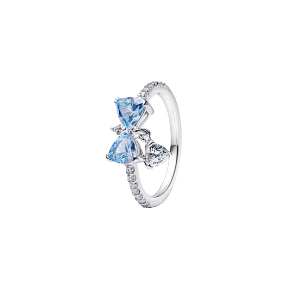 New S925 Silver Red Rose Bow Simple Love Ring Card Snowflake Series Ice Linghua Gold Bee Flower Ring Jewelry