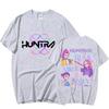 K-pop Demon Hunters Rumi Mira Zpey 2025 Film Graphic T-Shirt Men Women Harajuku High Quality Oversized Cotton T Shirt Streetwear