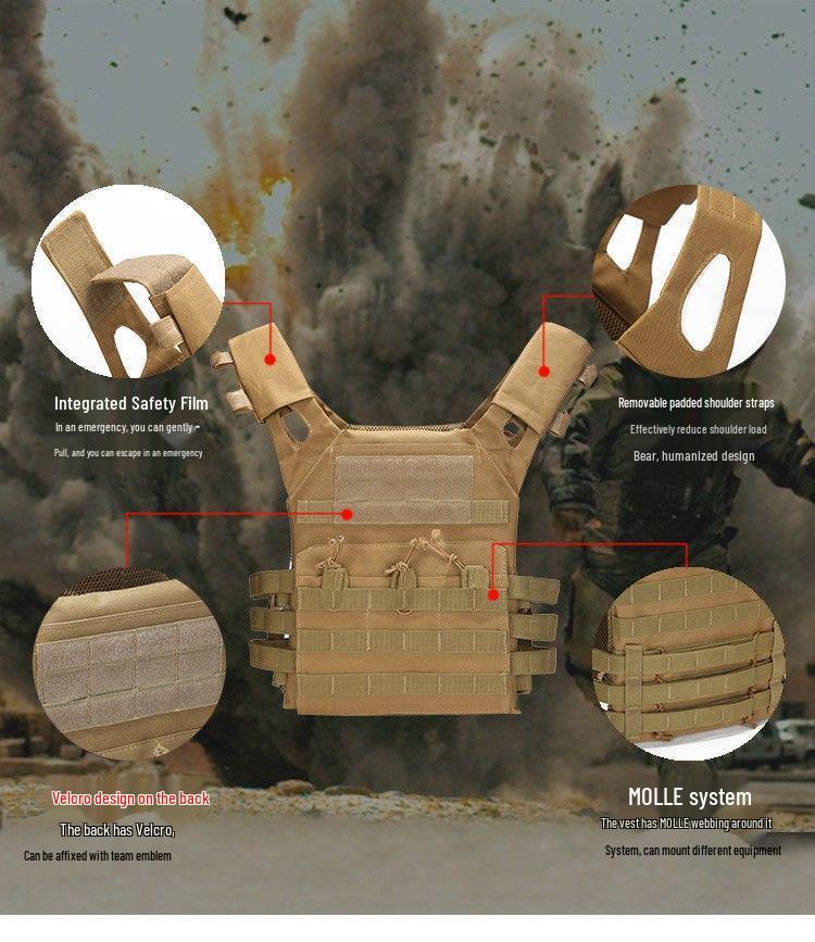 JPC Lightweight Multifunctional Tactical Vest for Outdoor and COS Military Training 