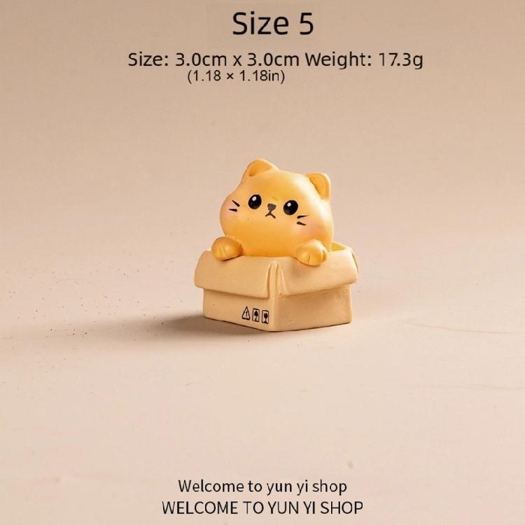 Charming Cartoon Cats Auto Decors Resin Sturdy Base Decorative Resin Cats Sculpture for Vehicle Dashboard Or Work space