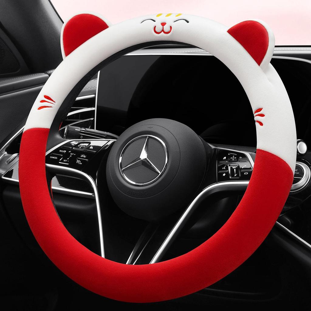 Universal Winter Non-Slip Plush Steering Wheel Cover - Wear-Resistant & Stylish for Men and Women