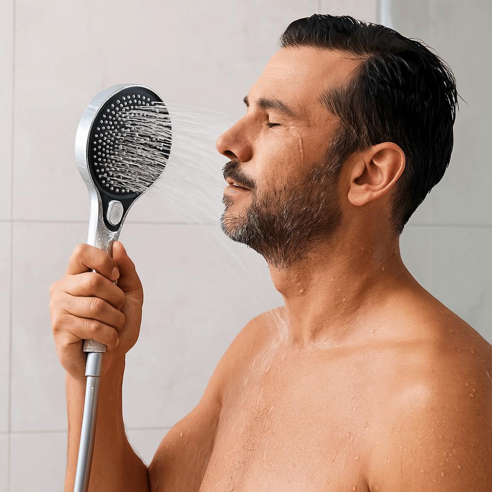 13cm Panel 3-Mode Shower Head Pressurized Technology Water-saving Shower Head  Bathroom Use