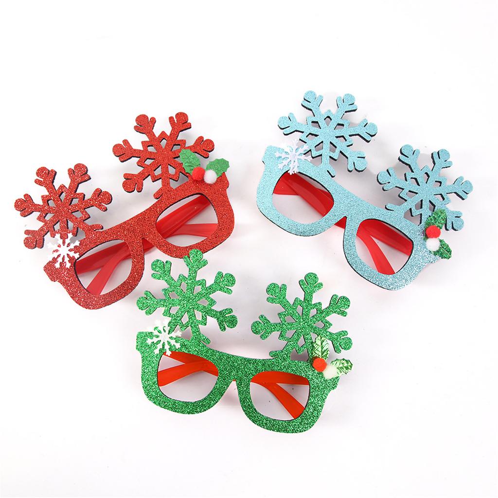 Funkelnde Schneeflocken-Brille für Weihnachtsfeiern Ergonomische Kopfbedeckung Leichte festliche Kostümaccessoires