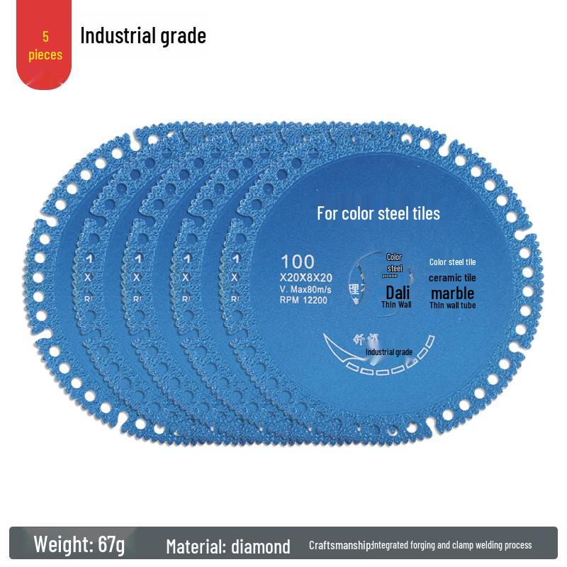 Multi-Functional Angle Grinder Disc for Tile, Steel, Rock, and Marble - Brazed Dry Cutting Blade