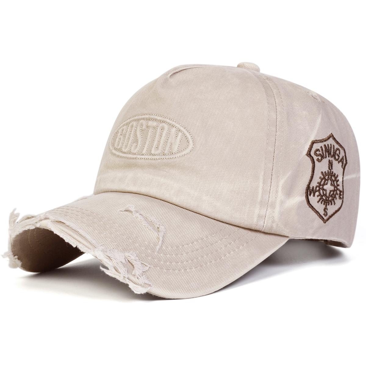 

Unisex Boston Hole Washing Embroidery Baseball Caps Spring Autumn Outdoor Adjustable Casual Hats Sunscreen Hat Sports Cap