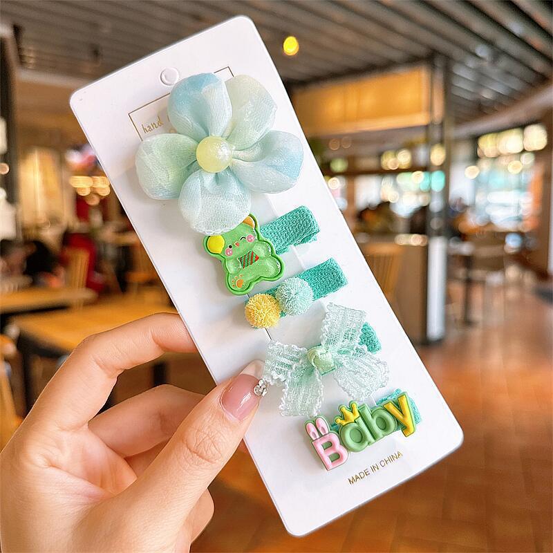 Children'S Hairpin Bag Cloth, Duck Bill Clip Cloth, Bow Root, Princess Hairpin, Cute Little Flower Girl Hair Accessories