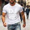 DJ Mode on Graphic Tshirt Unisex Unisex Pure Letter Print Music Party Club Casual Short Sleeve Unisex Unisex Music Casual Gray Oneck