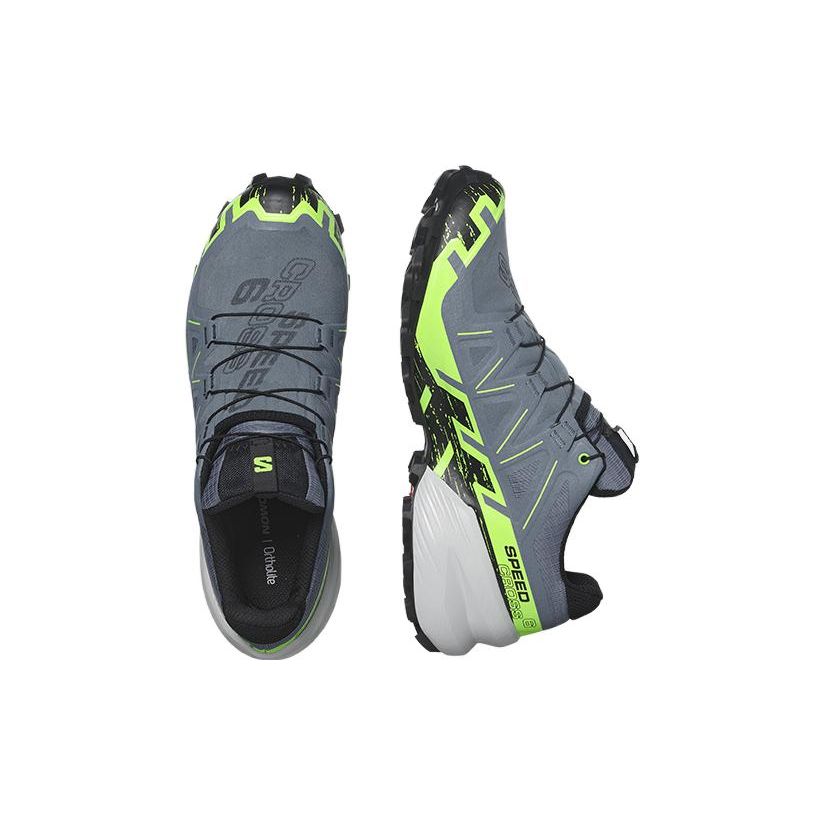SALOMON Speedcross 6 Gtx Mesh Comfortable Versatile Shock Absorbing Durable Low Top Outdoor Functional Shoes Men Shoes Blue Gray 473019
