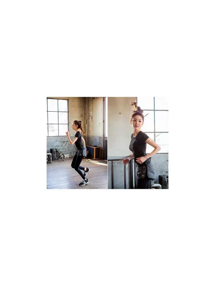 South korea Stretch Women's Sports Shorts Running Plus size Casual Fitness Yoga Suit Quick-Drying Fake Two-Piece Tight Trousers