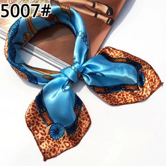 Silk-like Satin Wrap Womens Printing Shawl Square Scarves Scarf For Gift EMA