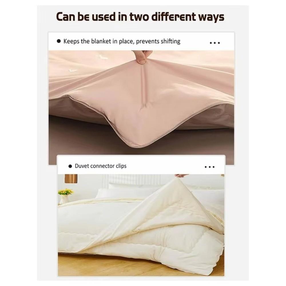 4/8/16PCS Flat Rope Binding Quilt Cover Ties Four Corner Fixed Duvet Snap Clips Quilt Securing