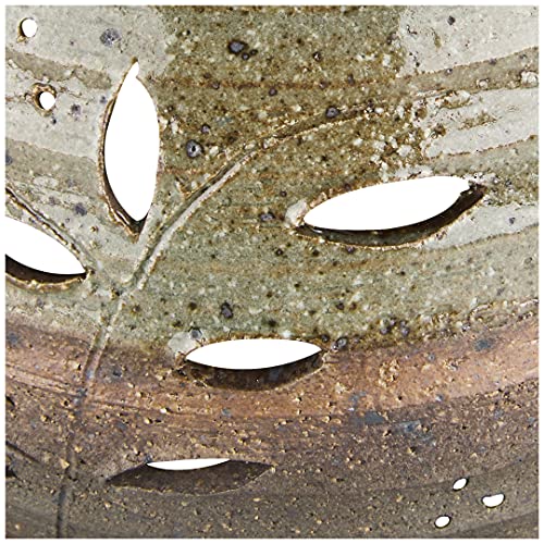 Yamashita Kogei Tokoname Ware Stone Dragon Green Gray Glaze Flower Tea Incense Burner with Plate, 10.5 X 11 X 11 Cm, 13045750